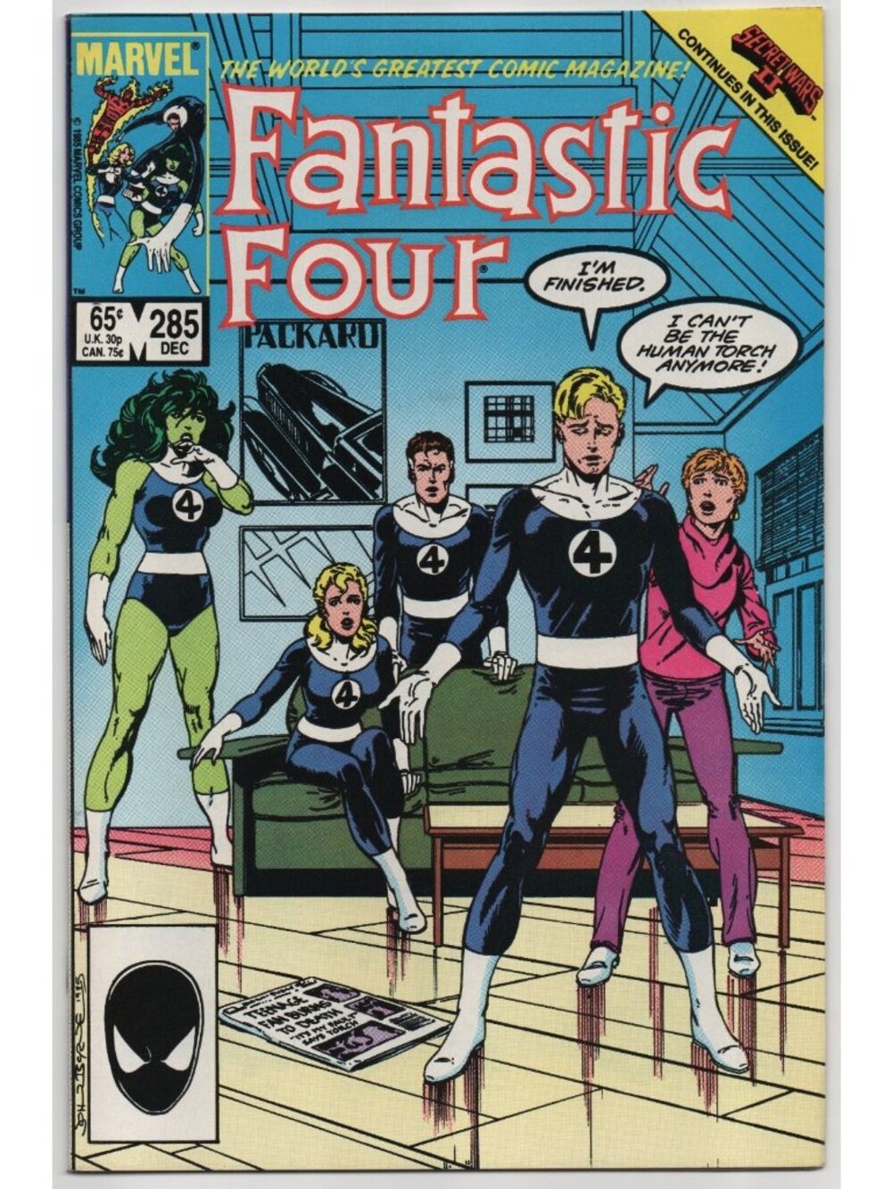 Fantastic Four 285 Marvel Comics 1985 VF 8.0 Secret Wars II Tie-In